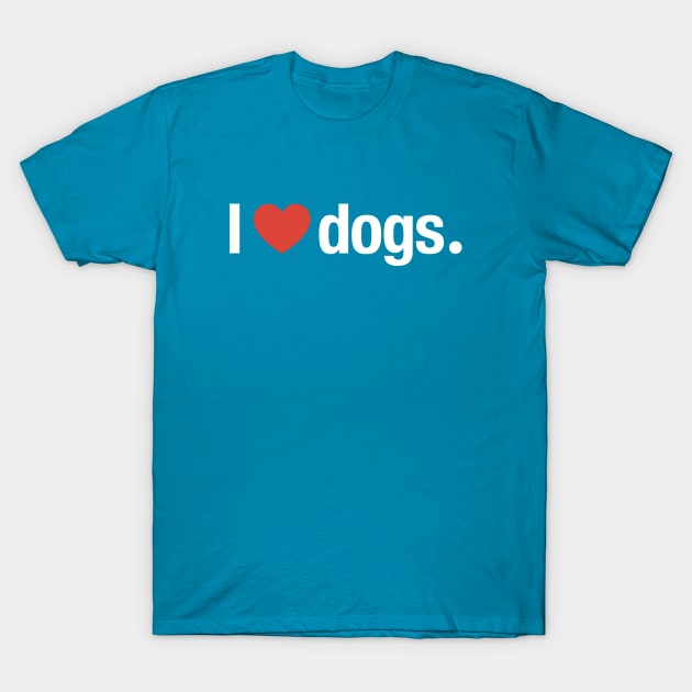 I heart dogs. T-Shirt by TheAllGoodCompany